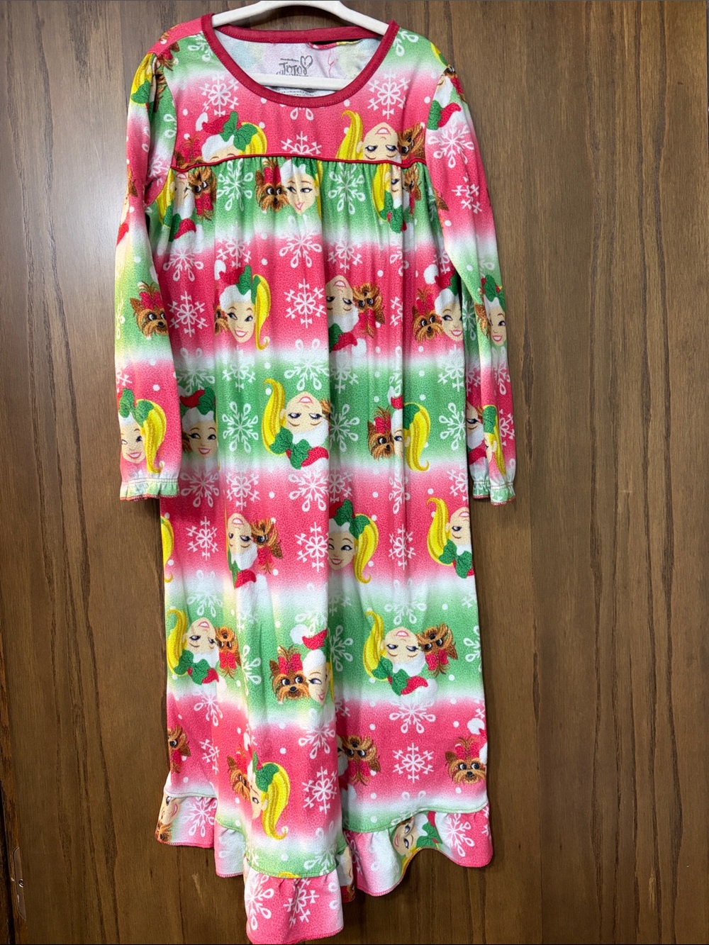 JoJo Siwa Pink, Green & White Holiday Character Nightgown